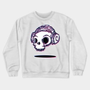 Skull with Headphone Crewneck Sweatshirt